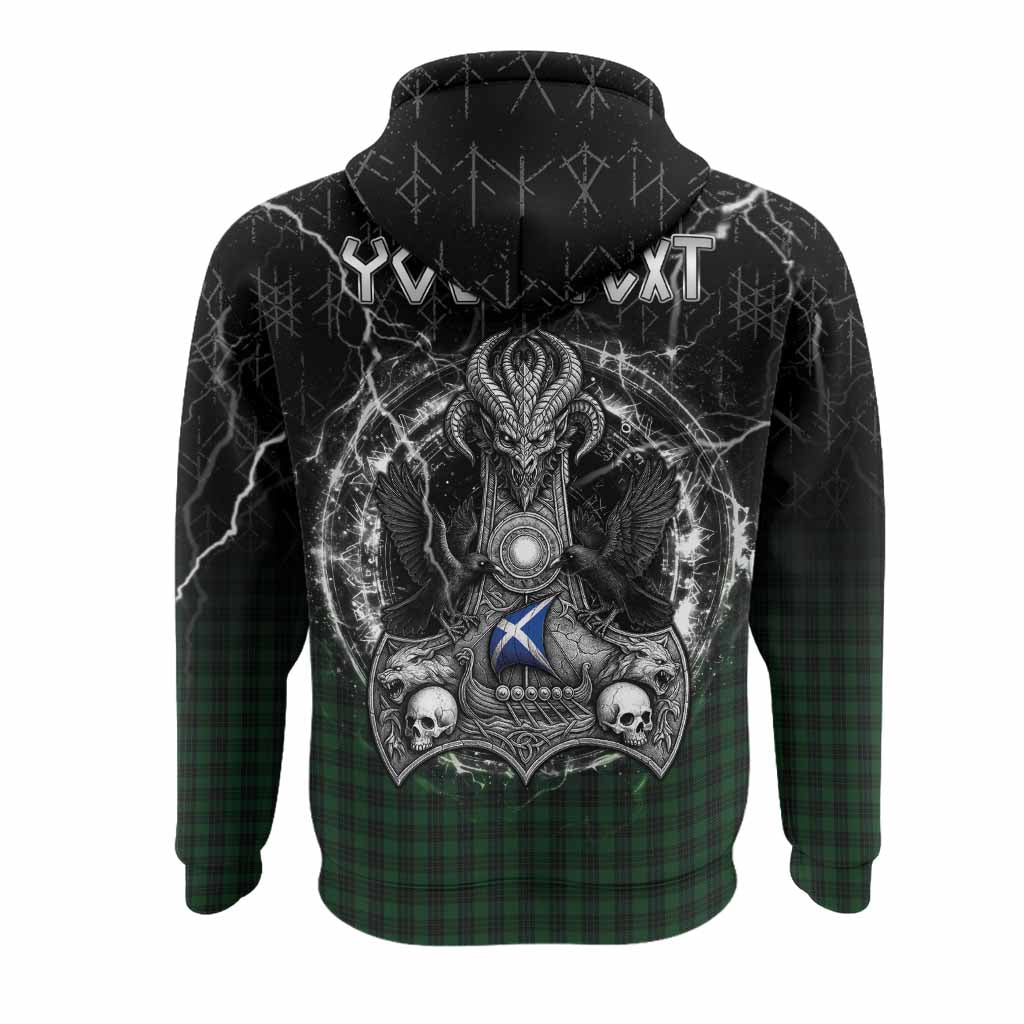 Graham Tartan Crest Hoodie Celtic Odin's Raven Legacy