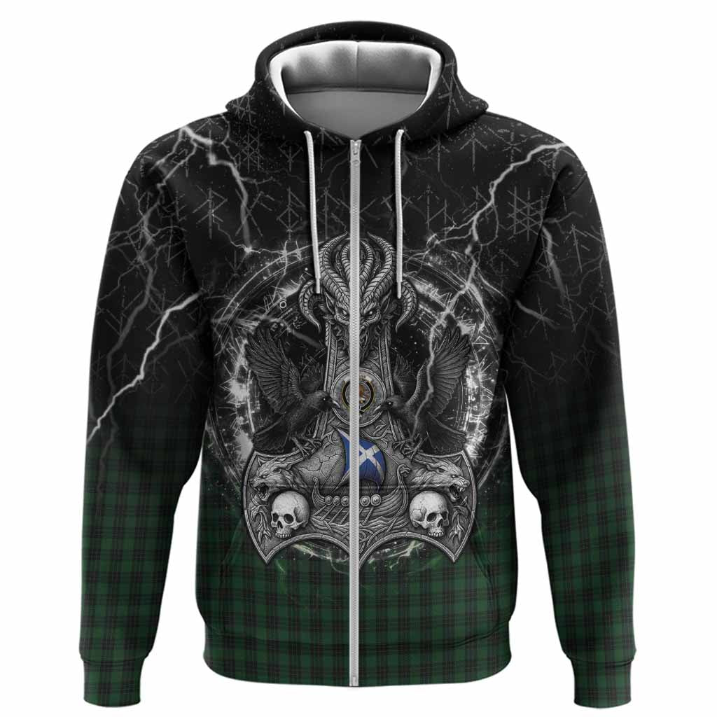 Graham Tartan Crest Hoodie Celtic Odin's Raven Legacy
