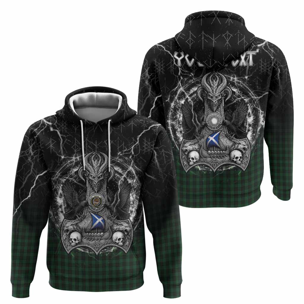 Graham Tartan Crest Hoodie Celtic Odin's Raven Legacy