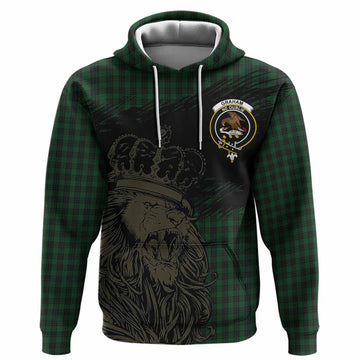Graham Tartan Crest Hoodie Crowned Lion Heritage Style