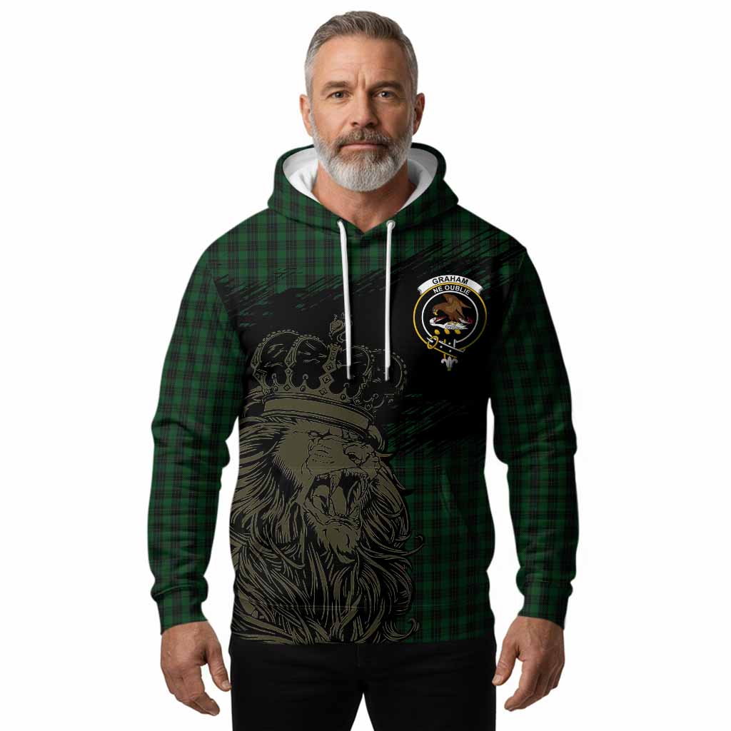 Graham Tartan Crest Hoodie Crowned Lion Heritage Style