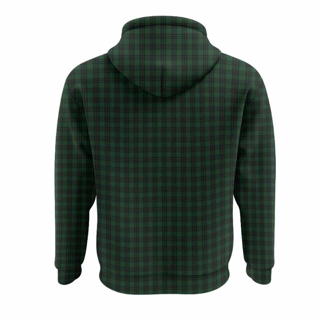 Graham Tartan Crest Hoodie Ferocious Lion Style