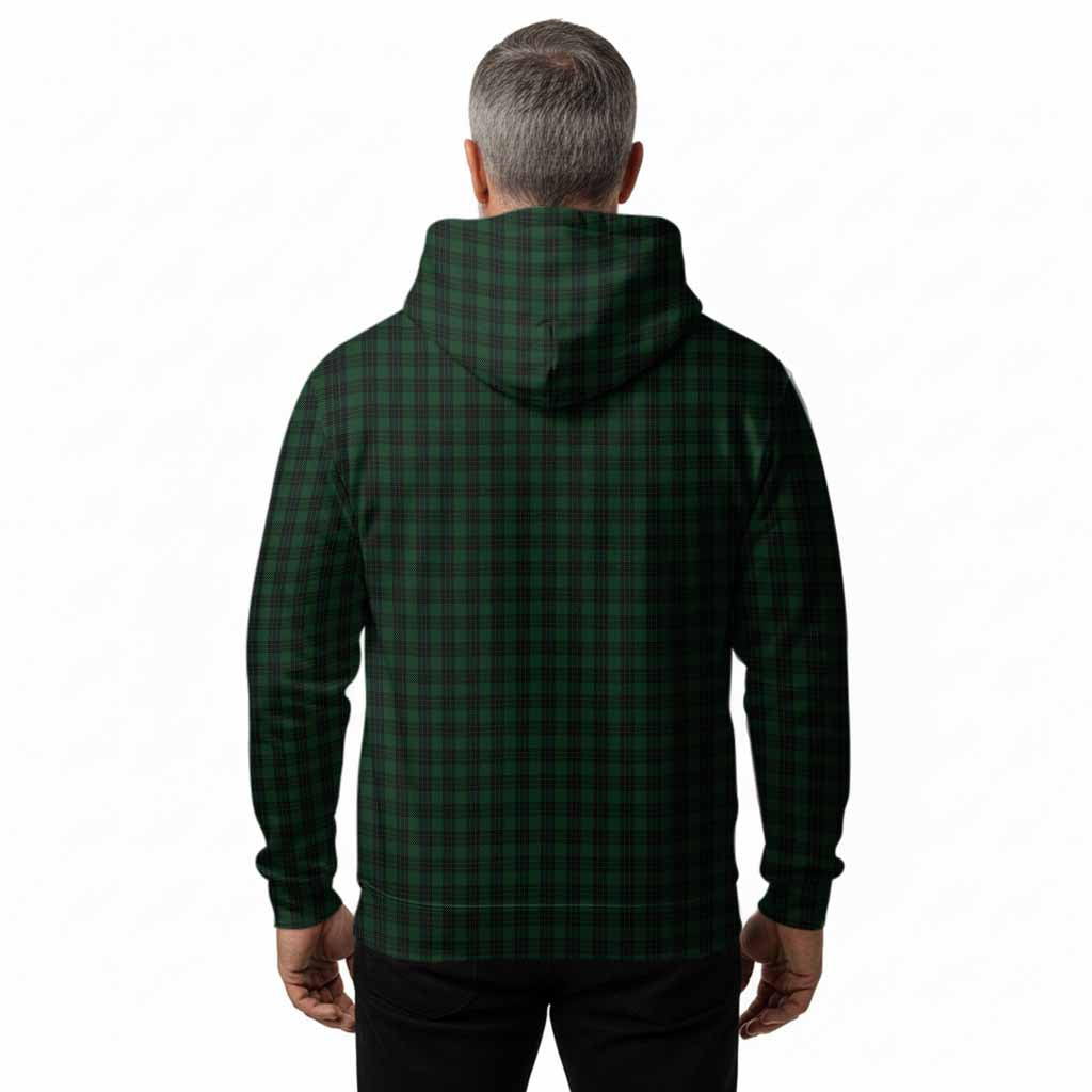 Graham Tartan Crest Hoodie Ferocious Lion Style