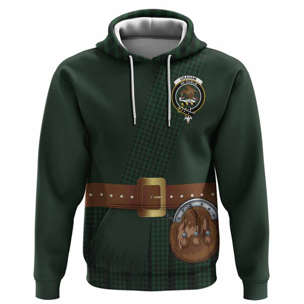 Graham Tartan Crest Hoodie Kilt Costume Style