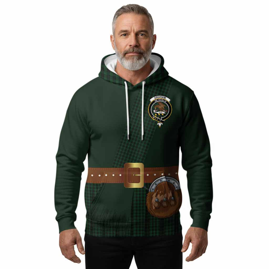 Graham Tartan Crest Hoodie Kilt Costume Style