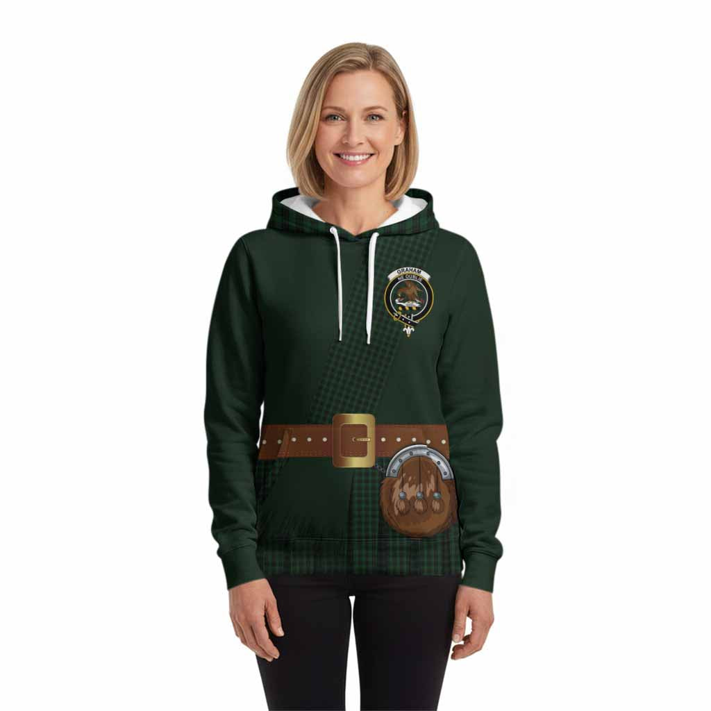 Graham Tartan Crest Hoodie Kilt Costume Style