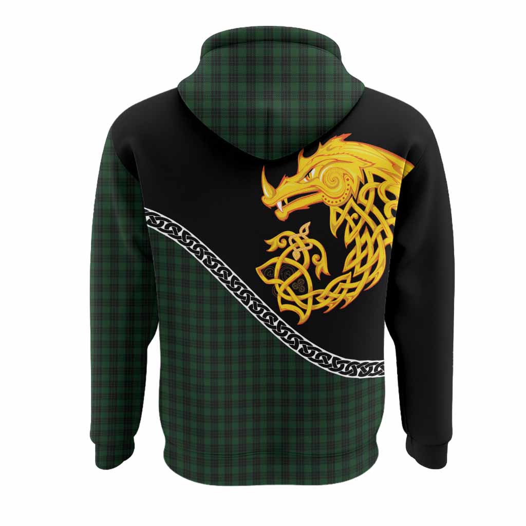 Graham Tartan Crest Hoodie Legendary Dragon Knot Half Style