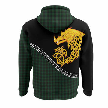 Graham Tartan Crest Hoodie Legendary Dragon Knot Half Style