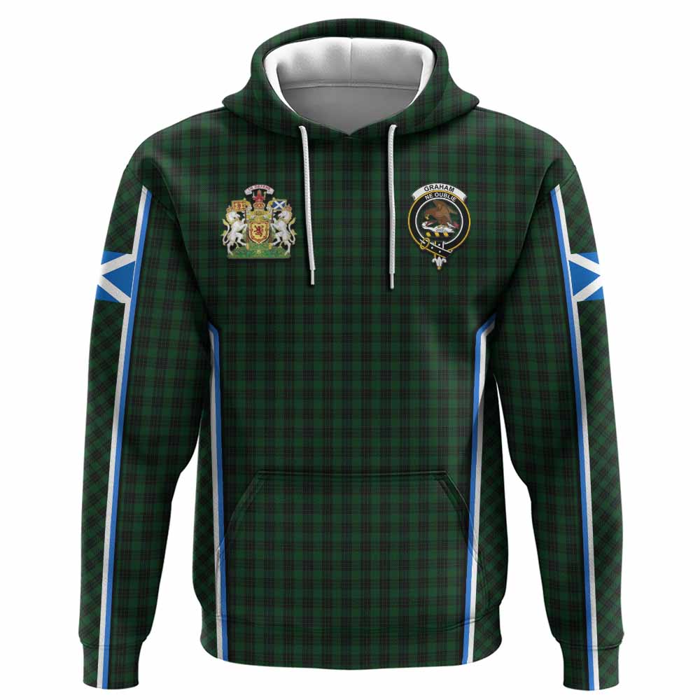 Graham Tartan Crest Hoodie Scotland Coat of Arm Flag Style - Tartan Vibes Clothing