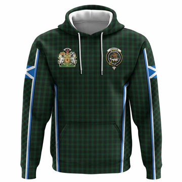 Graham Tartan Crest Hoodie Scotland Coat of Arm Flag Style
