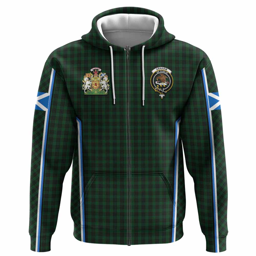 Graham Tartan Crest Hoodie Scotland Coat of Arm Flag Style - Tartan Vibes Clothing