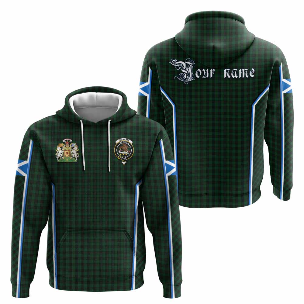 Graham Tartan Crest Hoodie Scotland Coat of Arm Flag Style - Tartan Vibes Clothing