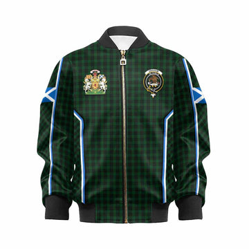 Graham Tartan Crest Kid Bomber Jacket Scotland Coat of Arm Flag Style - Tartan Vibes Clothing