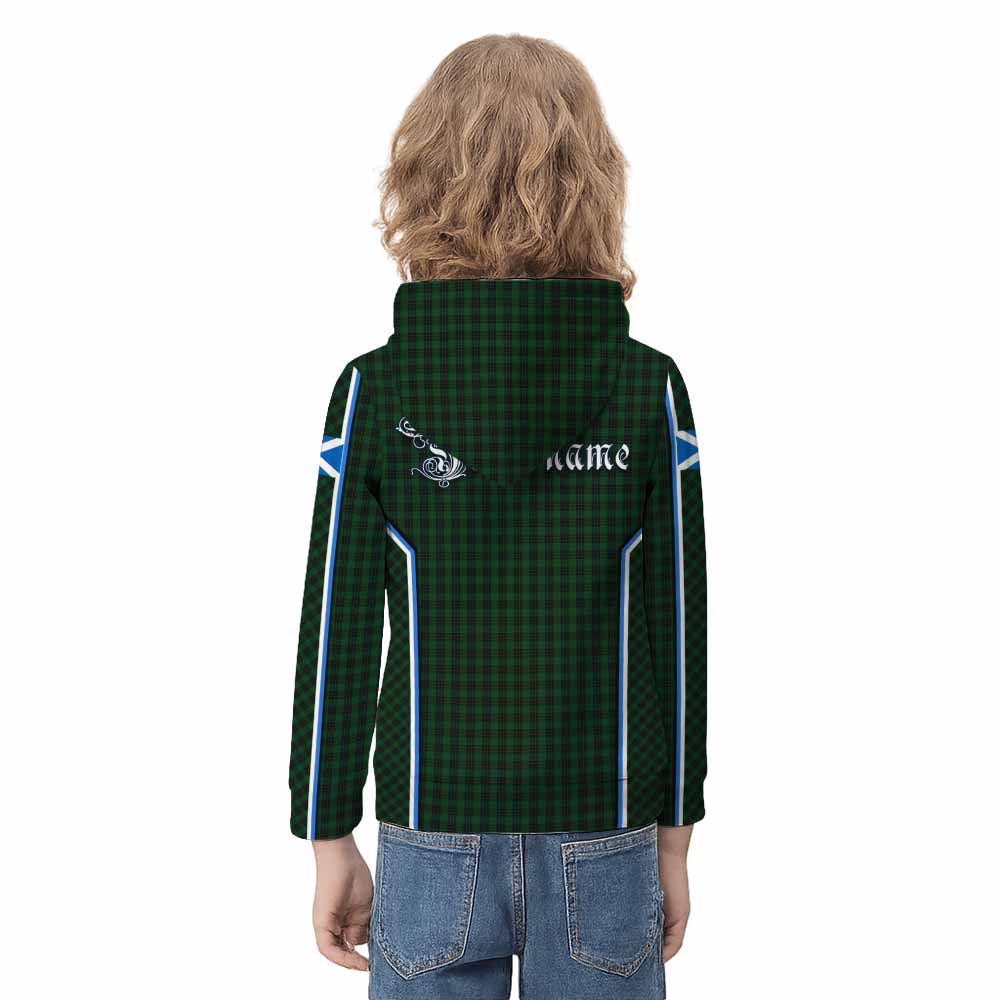 Graham Tartan Crest Kid Hoodie Scotland Coat of Arm Flag Style - Tartan Vibes Clothing