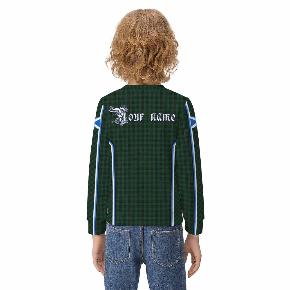 Graham Tartan Crest Kid Knitted Sweatshirt Scotland Coat of Arm Flag Style - Tartan Vibes Clothing