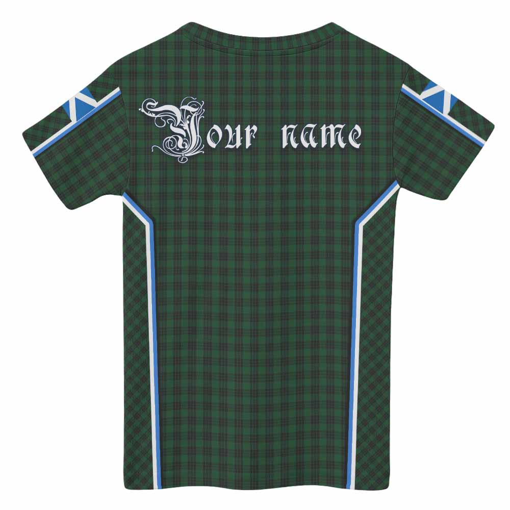 Graham Tartan Crest Kid T-shirt Scotland Coat of Arm Flag Style - Tartan Vibes Clothing