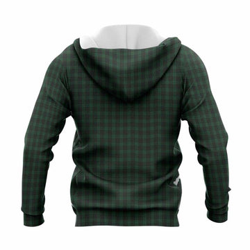 Graham Tartan Crest Knitted Hoodie Ferocious Lion Style