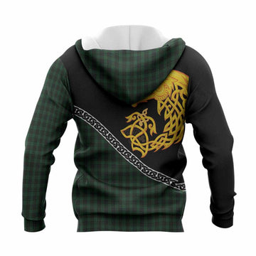 Graham Tartan Crest Knitted Hoodie Legendary Dragon Knot Half Style