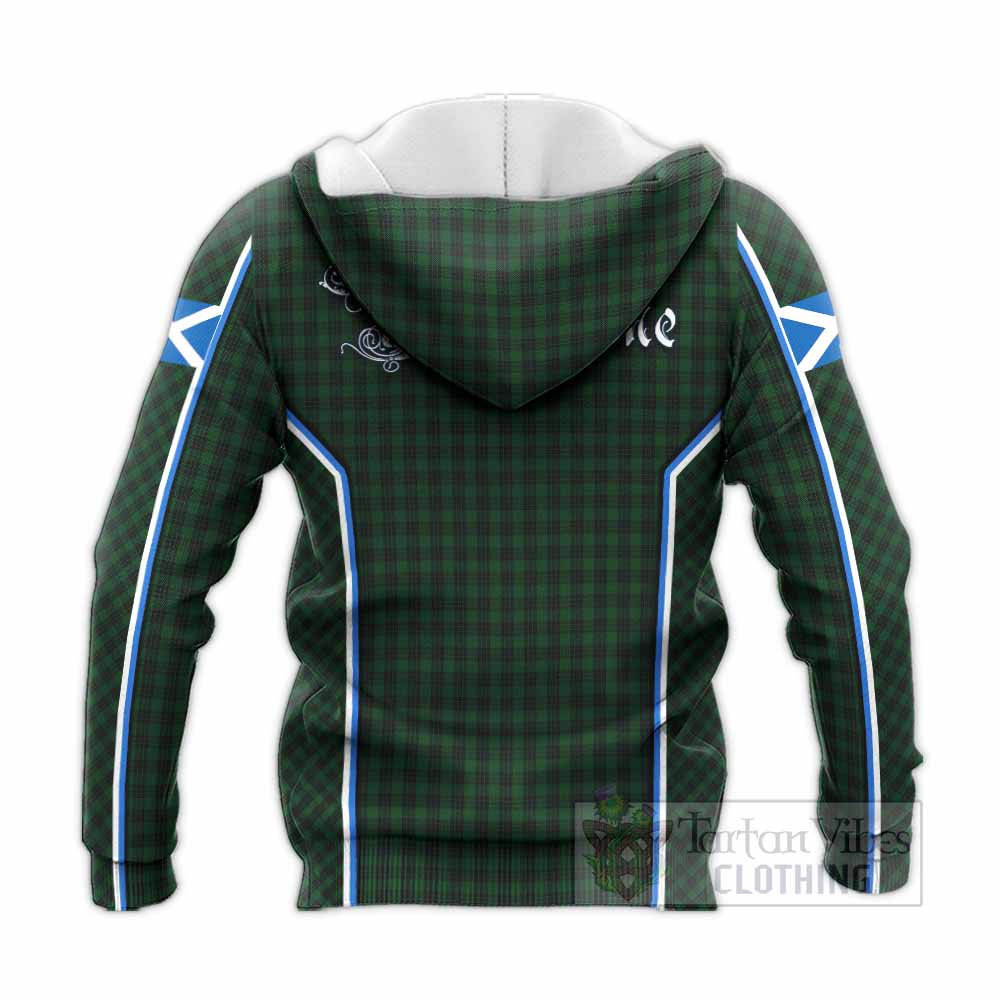 Graham Tartan Crest Knitted Hoodie Scotland Coat of Arm Flag Style - Tartan Vibes Clothing