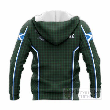 Graham Tartan Crest Knitted Hoodie Scotland Coat of Arm Flag Style - Tartan Vibes Clothing