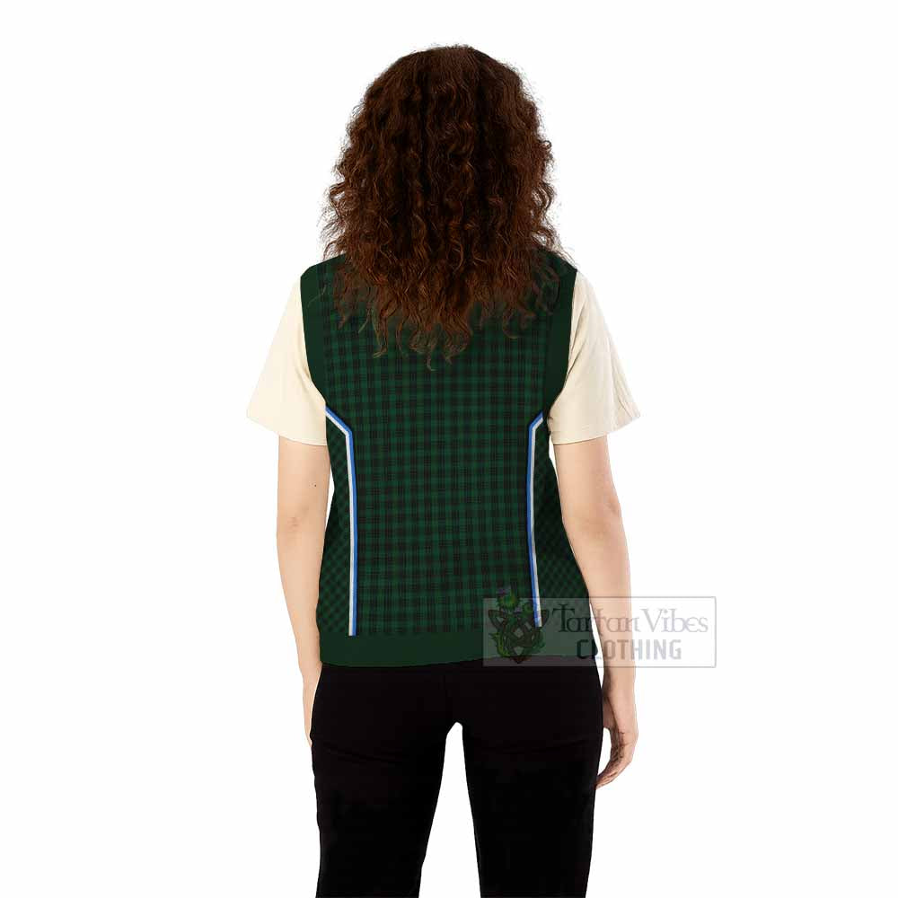 Graham Tartan Crest Knitted V-Neck Vest Scotland Coat of Arm Flag Style - Tartan Vibes Clothing