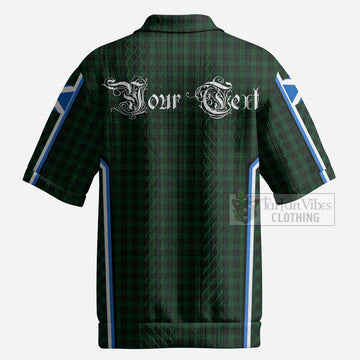 Graham Tartan Crest Men’s Polo Sweater Top Scotland Coat of Arm Flag Style
