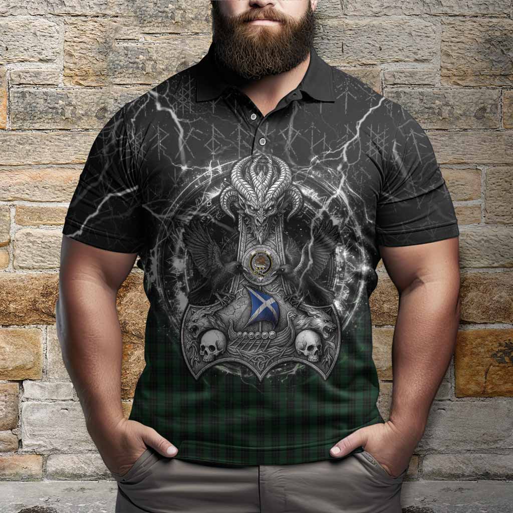 Graham Tartan Crest Polo Shirt Celtic Odin's Raven Legacy