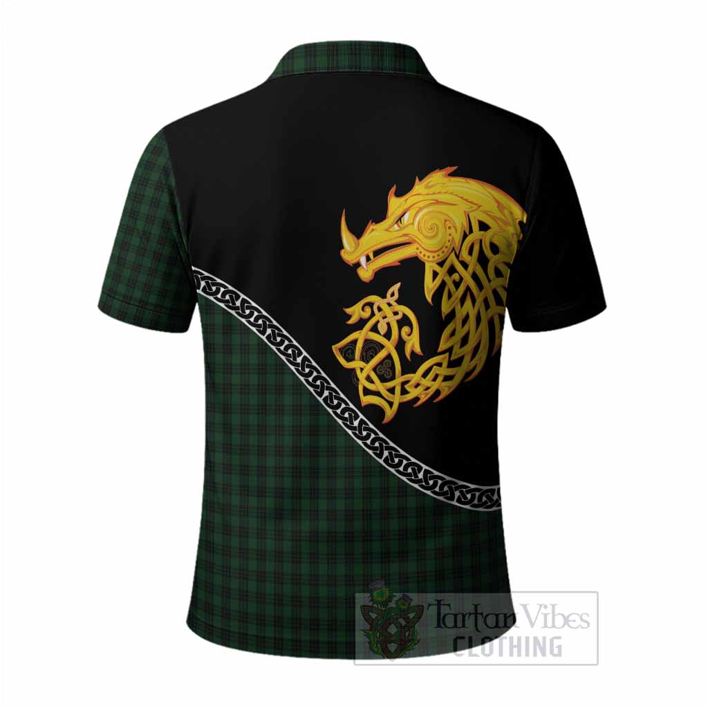 Graham Tartan Crest Polo Shirt Legendary Dragon Knot Half Style