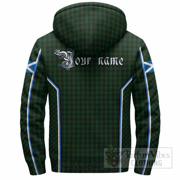 Graham Tartan Crest Sherpa Hoodie Scotland Coat of Arm Flag Style