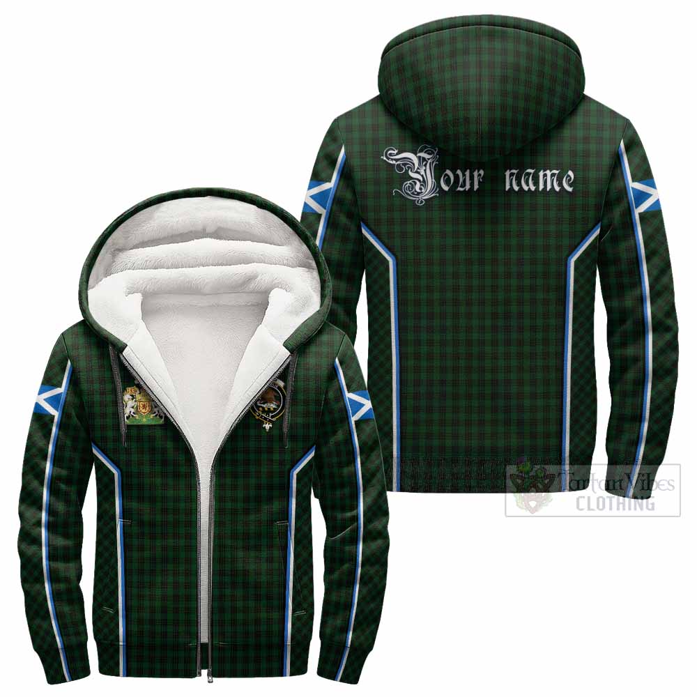 Graham Tartan Crest Sherpa Hoodie Scotland Coat of Arm Flag Style - Tartan Vibes Clothing