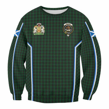 Graham Tartan Crest Sweatshirt Scotland Coat of Arm Flag Style