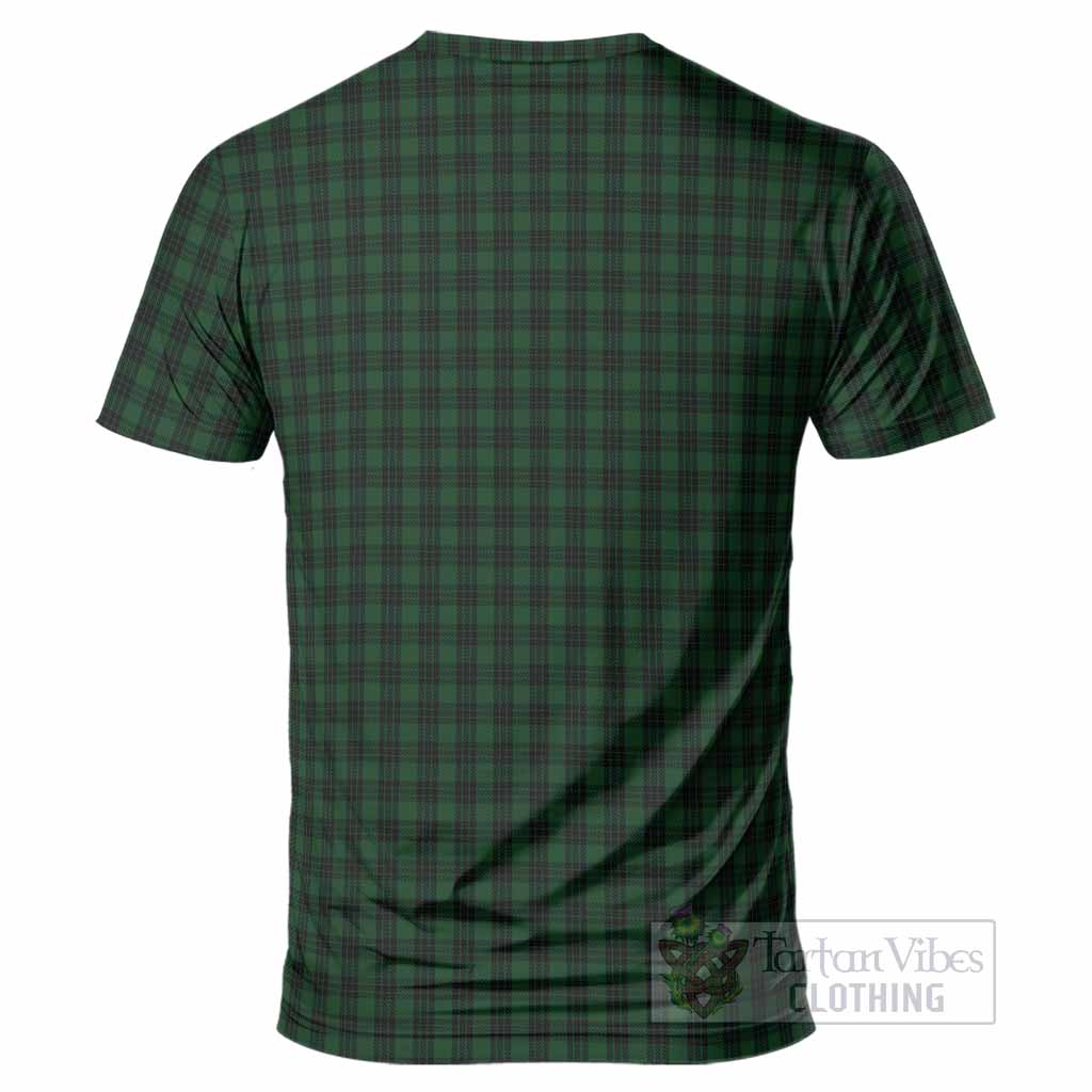 Graham Tartan Crest T-Shirt Ferocious Lion Style