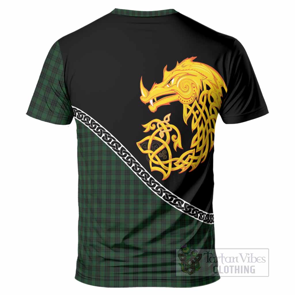 Graham Tartan Crest T-Shirt Legendary Dragon Knot Half Style