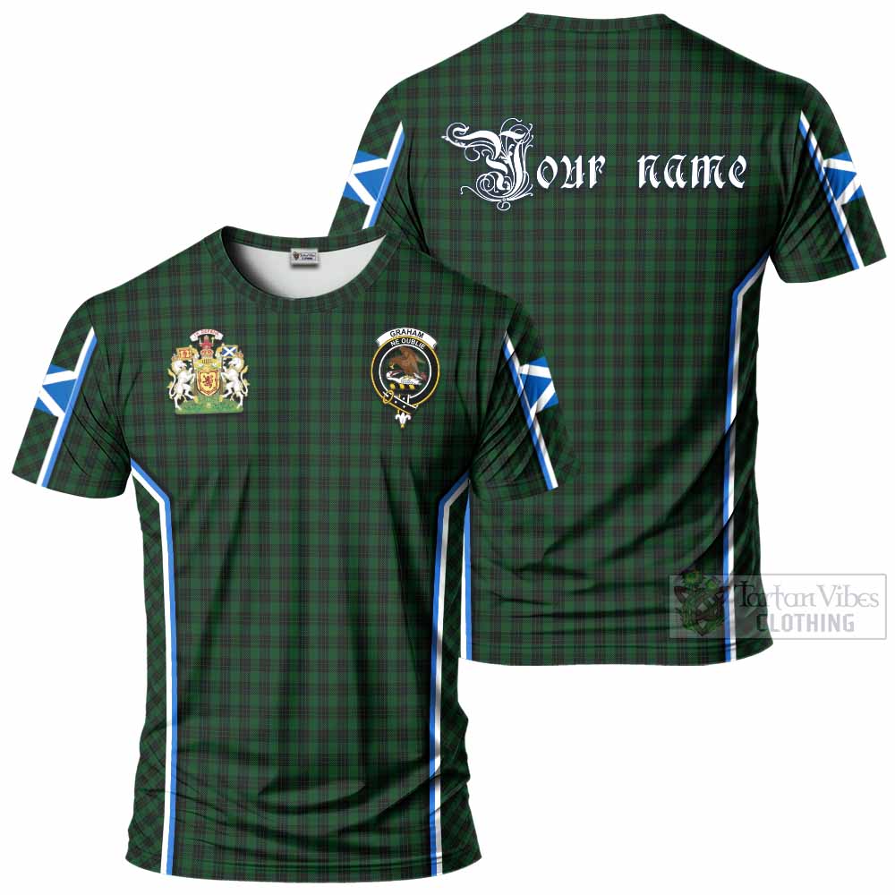 Graham Tartan Crest T-shirt Scotland Coat of Arm Flag Style - Tartan Vibes Clothing
