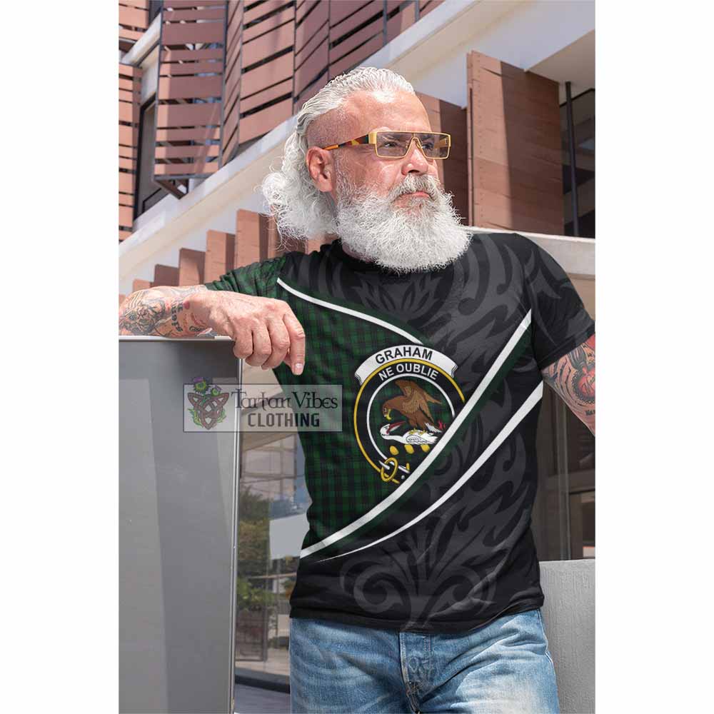 Graham Tartan Family Crest Cotton T-shirt Celtic Scottish Thistle Floral - Tartan Vibes Clothing