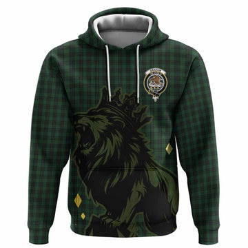 Graham Tartan Family Crest Hoodie Crowned Lion Roaring