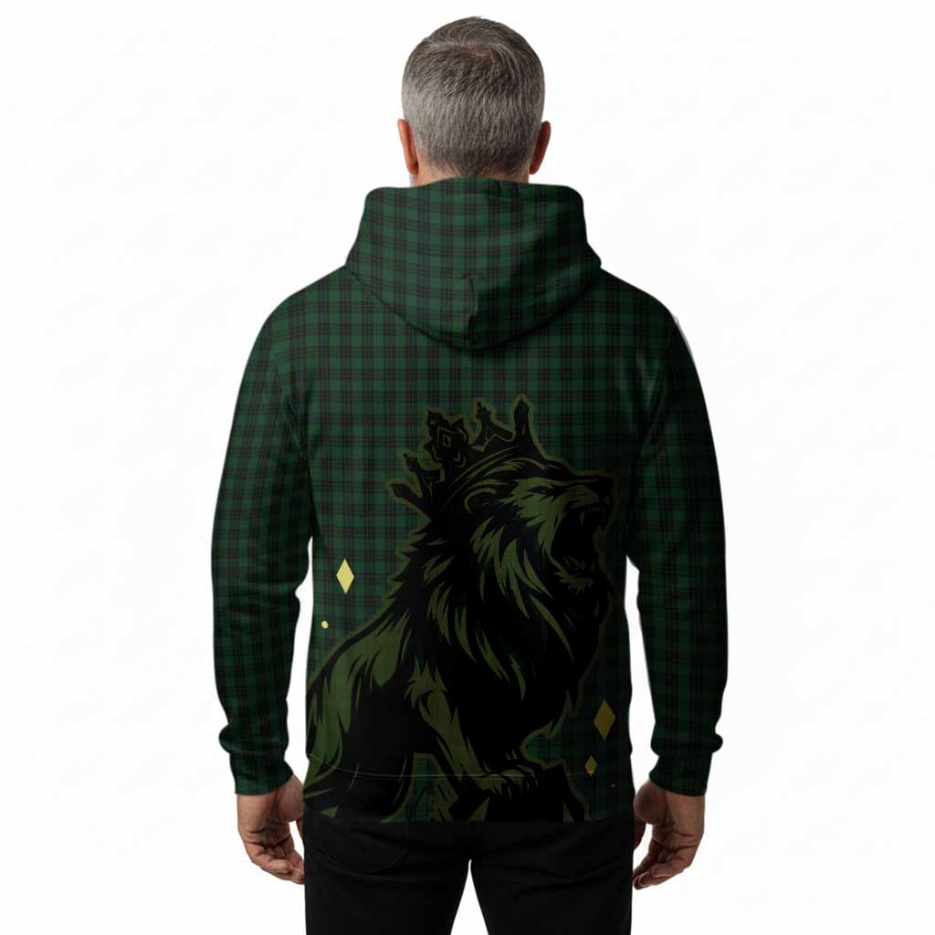 Graham Tartan Family Crest Hoodie Crowned Lion Roaring