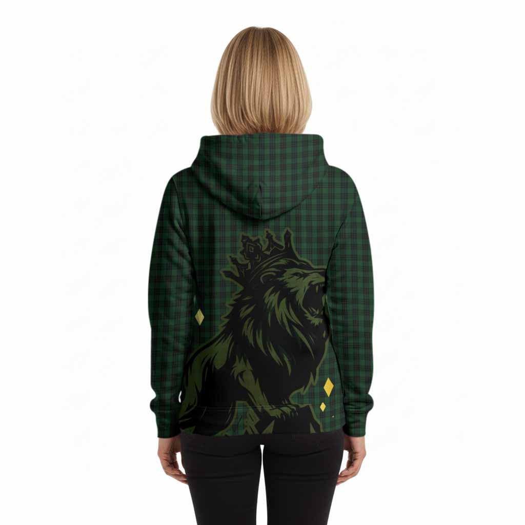 Graham Tartan Family Crest Hoodie Crowned Lion Roaring