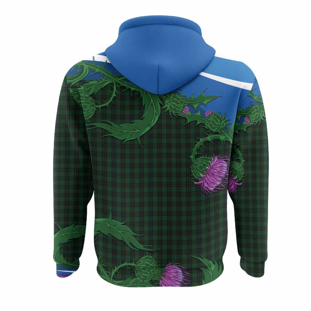 Graham Tartan Family Crest Hoodie Thistle in Minimalism