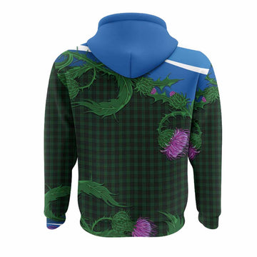 Graham Tartan Family Crest Hoodie Thistle in Minimalism