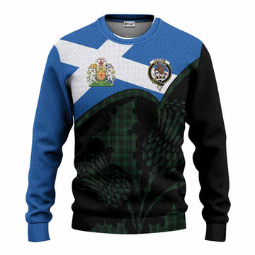 Graham Tartan Family Crest Knitted Sweater Scotland Thistle Floral Flag Style