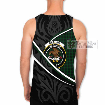 Graham Tartan Family Crest Men Tank Top Celtic Scottish Thistle Floral