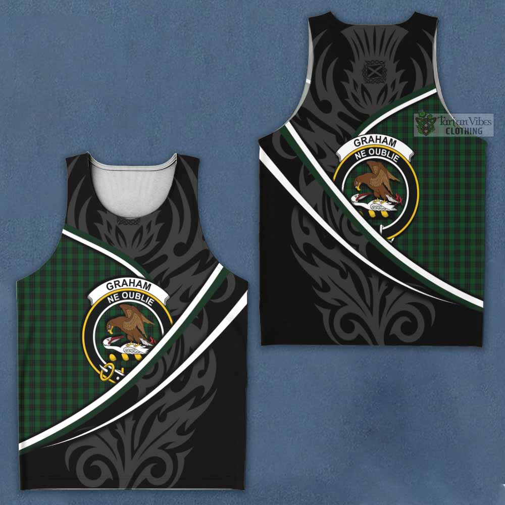 Graham Tartan Family Crest Men Tank Top Celtic Scottish Thistle Floral - Tartan Vibes Clothing