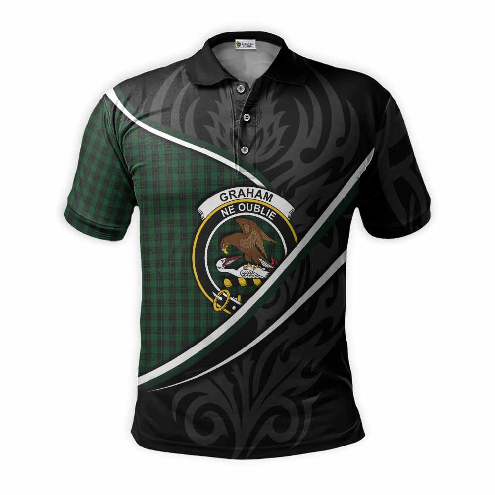 Graham Tartan Family Crest Polo Shirt Celtic Scottish Thistle Floral - Tartan Vibes Clothing