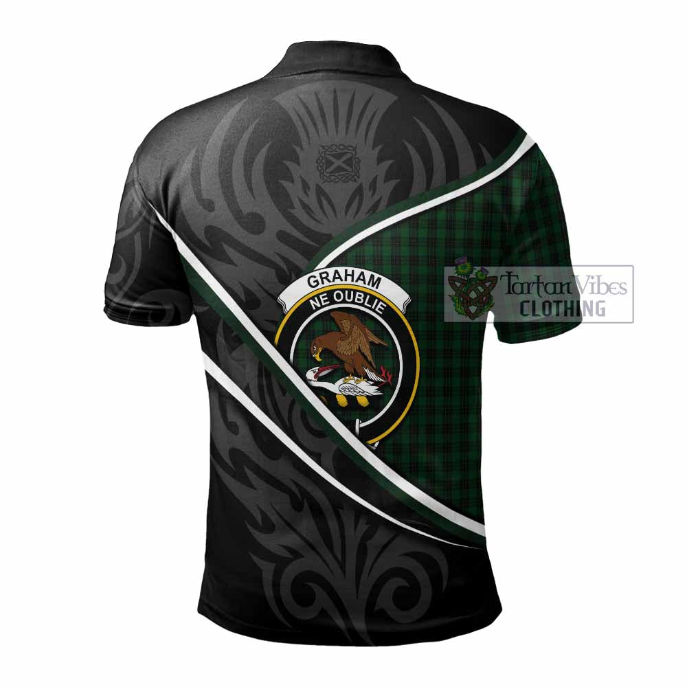 Graham Tartan Family Crest Polo Shirt Celtic Scottish Thistle Floral - Tartan Vibes Clothing