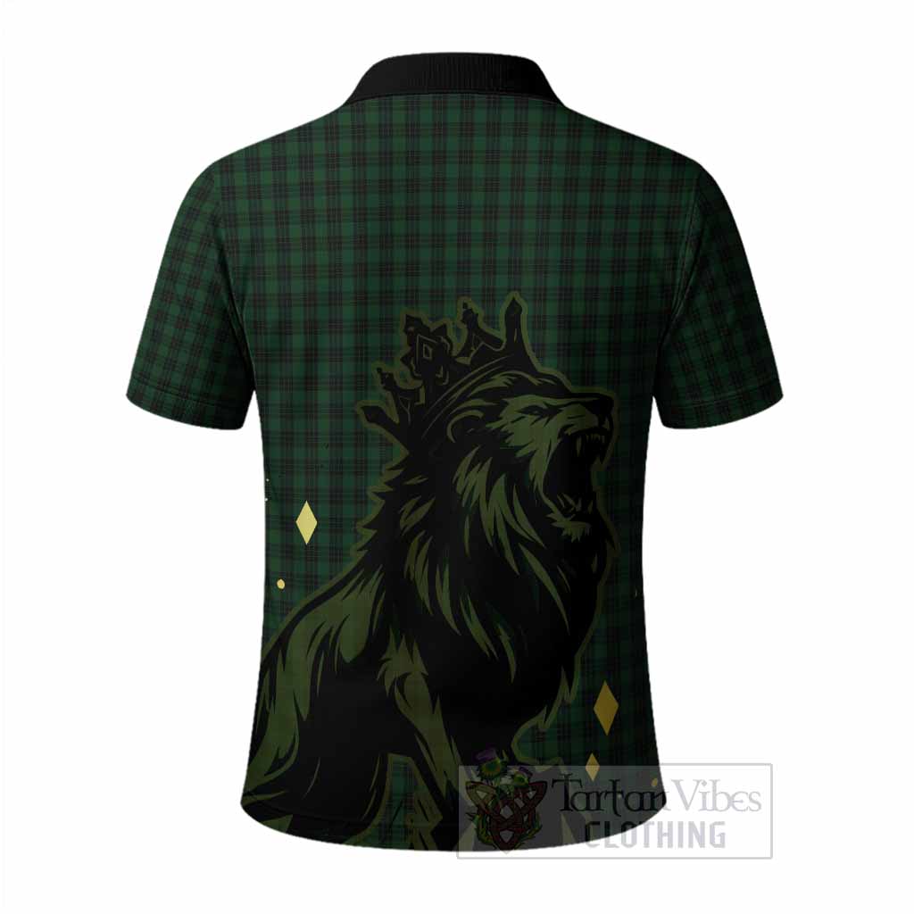 Graham Tartan Family Crest Polo Shirt Crowned Lion Roaring