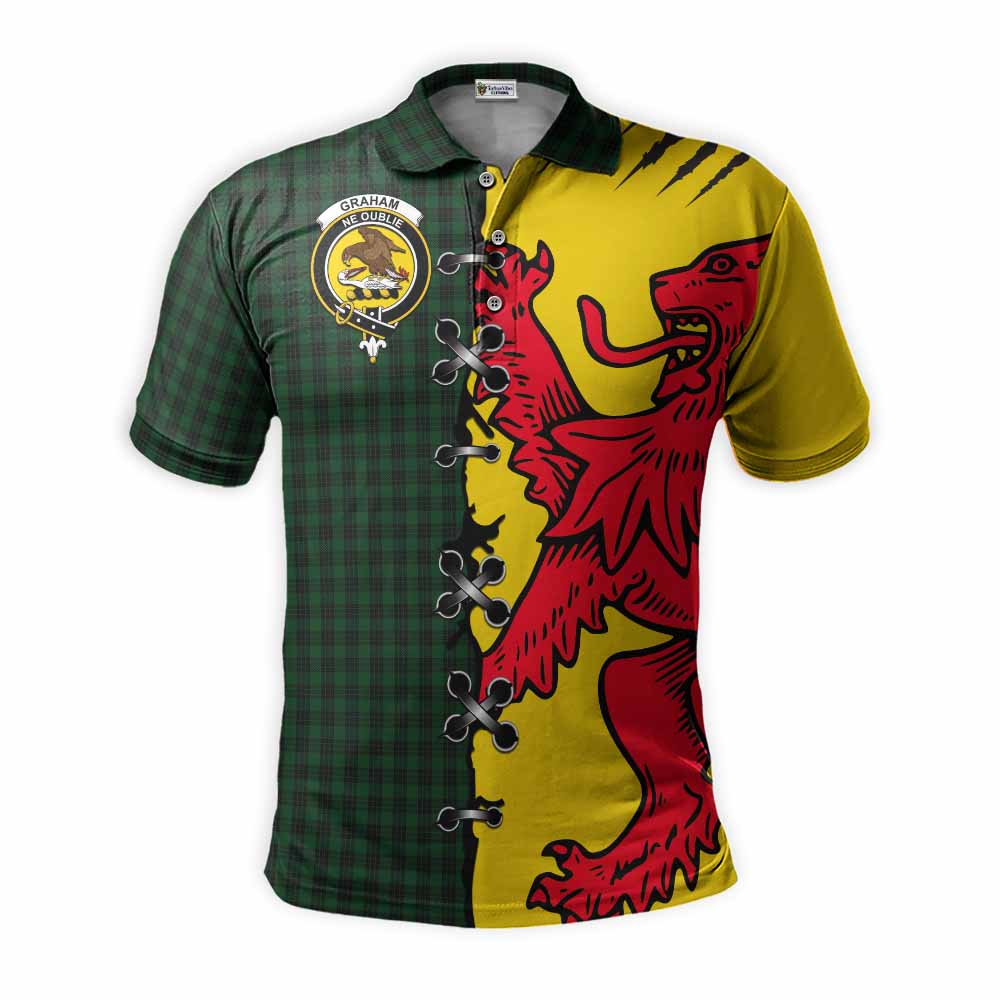 Graham Tartan Family Crest Polo Shirt Lion Rampant Honor - Tartan Vibes Clothing