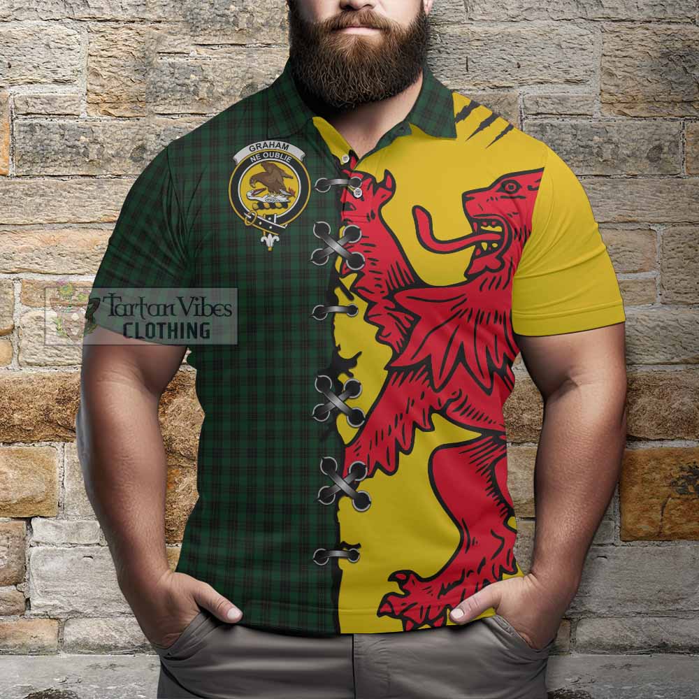 Graham Tartan Family Crest Polo Shirt Lion Rampant Honor - Tartan Vibes Clothing