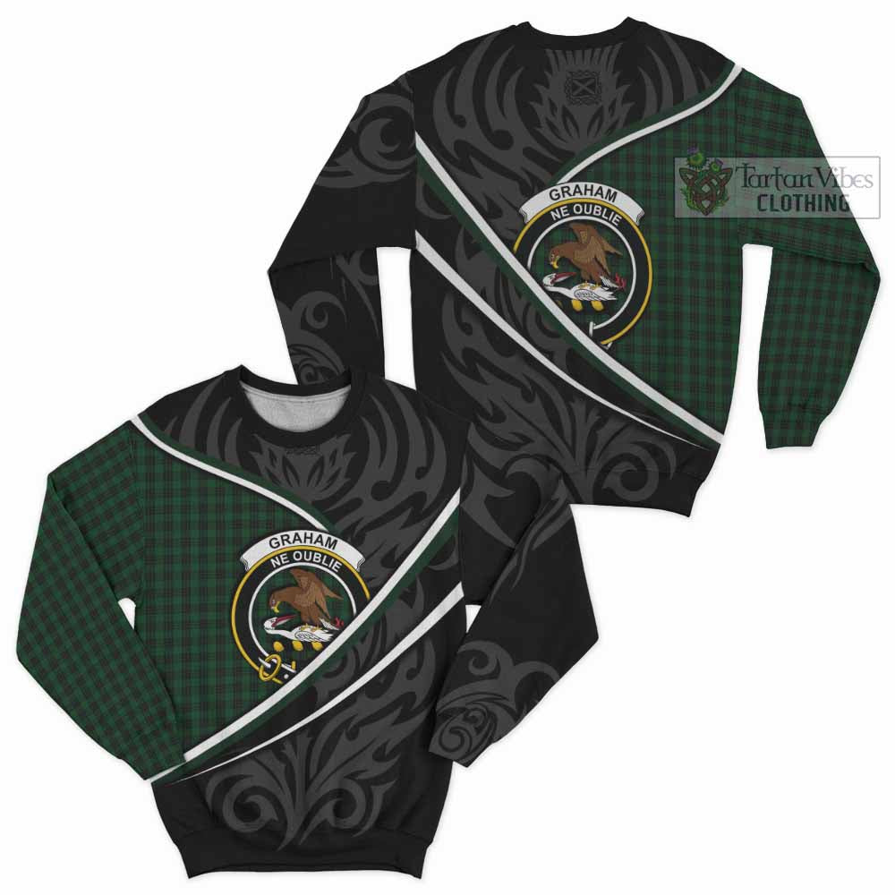 Graham Tartan Family Crest Sweatshirt Celtic Scottish Thistle Floral - Tartan Vibes Clothing