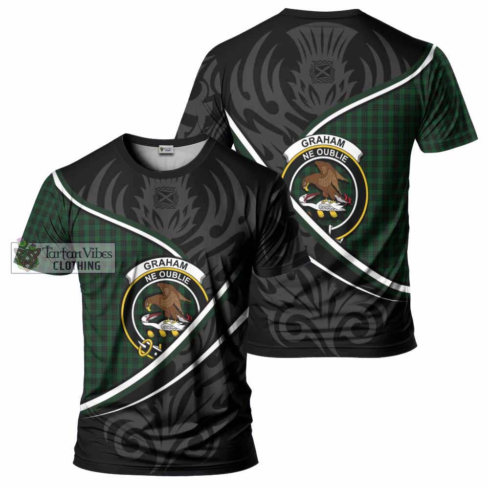 Graham Tartan Family Crest T-shirt Celtic Scottish Thistle Floral - Tartan Vibes Clothing